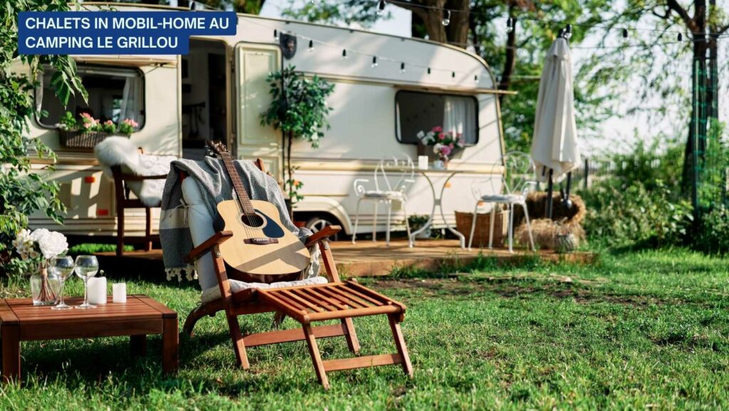 Mobil-home au Camping Le Grillou 